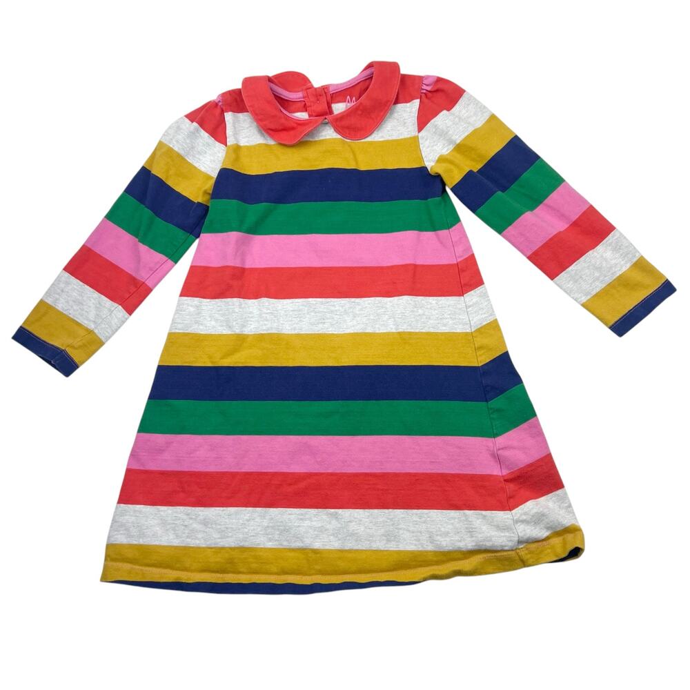 Mini Boden Multicolor Striped Cotton Play Dress, Girls 6